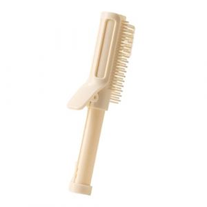 Porceosy Brosse &agrave; cheveux r&eacute;tractable 2 en 1 - Pliable - Taille de poche - Portable - Pour voyage, professionnel, pour femme, salle de sport, voiture, sac &agrave; main, casier - Blanc (beautycross, neuf)