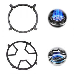 ZHYUAN 2 pièces Support Cuisinière à Gaz,Wok Support,Anneau De Support En Fonte Pour Wok,support universel antidérapant, pour cuisinière à gaz, four à gaz, machine à café, four de cuisine (SCDZ-EU, neuf)