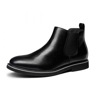 Bruno Marc Bottines Chelsea Bottes Homme Confortable Classiques Ankle Boots Noir SBBO2218M-E Größe 41 (EUR) (dreampairsEU, neuf)