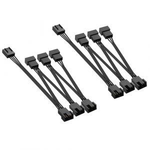 GINTOOYUN 2 PCS 4 broches / 3 broches PWM ch&acirc;ssis ventilateur Splitter Cable 4 broches / 3 broches 1 femelle &agrave; 6 m&acirc;le PC refroidissement r&eacute;partiteur d'alimentation c&acirc;ble d'extension(1 &agrave; 6) (FENGQLONG, neuf)