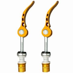 DAZISEN Bicyclette Serrage - Fixation Rapide des Tiges de Selle pour Si&egrave;ge de Bicyclette L&eacute;g&egrave;re et Durable,Jaune (2 pi&egrave;ces),60 * 65mm (Dazisen, neuf)
