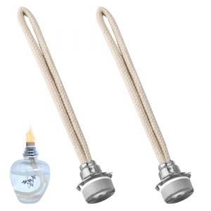 2 Mèches de Lampe à Huile, Mèche de Rechange Lampe d’Aromathérapie 18mm Mèche Brûleur Catalytique Durable et Sûr Remplacement Lampe D'huile de Parfum Mèches pour Diffuseur Maison Bureau (Argent) (xxxchech, neuf)