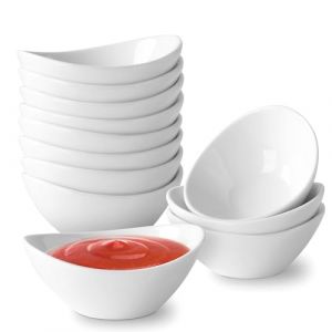 UIBFCWN 12 Pi&egrave;ces Bols &agrave; Sauce en C&eacute;ramique, 50ML Bols &agrave; Tapas Et Sauces, Coupelles &agrave; Trempette Sauce De Soja, Petits Bols de Service pour Ap&eacute;ritif, Sauce Soja, Ketchup, &Eacute;pices (UIBFCWNFR, neuf)
