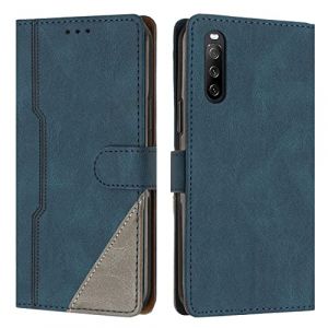 RADOO Coque pour Sony Xperia 10 V 2023, Housse Etui Portefeuille Cuir Multifonction, Fermeture Magn&eacute;tique &agrave; Clapet Anti-Choc [Fonction Support] Flip Case Compatible avec Sony Xperia 10 V 2023 (Bleu) (Radoo EU Direct Store, neuf)