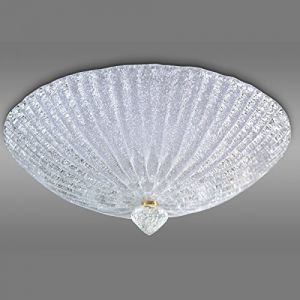 lampe a plafond en verre de Murano cristal (cristalleriamurano, neuf)