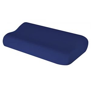 Theonoi Housse de coussin pour coussin de nuque, coussin de santé en coton, pour tailles de 35 x 60 à 45 x 75 cm (bleu marine 100) (Theonoi, neuf)