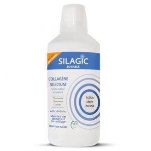 SILAGIC - Solution Buvable au Collag&egrave;ne & Silicium Organique - Avec Chondro&iuml;tine, Glucosamine & Curcuma - Articulations Sensibles - Confort Articulaire & Ossature Renforc&eacute;e - Fabriqu&eacute; en France - 1L (Silagic, neuf)