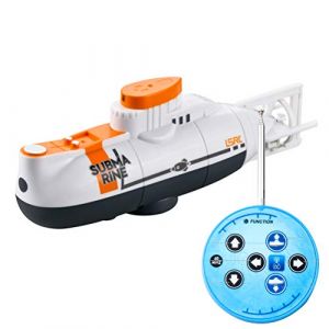 SUPYINI Bateau t&eacute;l&eacute;command&eacute; pour Enfants - Mini sous-Marin RC - 6 canaux - Jouet &eacute;ducatif - pour &eacute;tang, Piscine, Baignoire (xiaojingqiong, neuf)