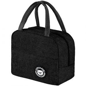 Sac Isotherme Repas Bureau 6L, Petit Panier Repas,Mini Sac à Lunch Isolé en Étanche pour Étudiant Bureau Pique-nique (Noir) (MAY CY, neuf)