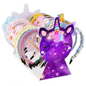 MHJY Porte Serre Tete Enfant Support Serre Tete Présentoir Bandeau Rangement Serre Tete Licorne Organisateur en bois Porte pour Filles Chambre Décor (Touchhome-EU, neuf)