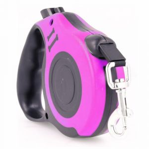 Laisse Extensible r&eacute;tractable Ergonomique pour Chiens jusqu'&agrave; 12 kilogrammes, Extensible 5 m, Violet (REY &reg;, neuf)