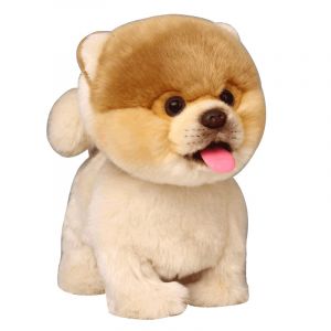 Peluche Interactive Pomeranian Simulation Dog-Realistic Puppy Electronic Toy Dog with Walking/Barking/Wagging Tail/Talking-Like Real Robotic Present Pet Toy for Toddler Girls Boys (haixudianzi, neuf)