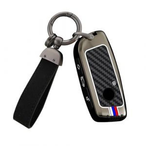 ontto Convient pour clé de voiture BMW Série 2 U06 Série 3 G81 M3 Série 5 G60 Série 7 G07 X1 U11 X5 F95 IX1 i4 2023-2025 Coque de protection en métal 4 boutons Housse de clé de voiture avec porte-clés (Ontto, neuf)