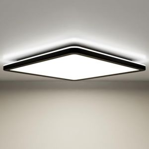Epochglo Plafonnier Led, Luminaire Int&eacute;rieur Plafonnier, Lampe Plafond, &eacute;Clairage Panneau de Plafond pour Salle de Bain/Couloir/Cuisine/WC/Garage, 15W, 1800LM, 4000K, 22CM, Noir (DANIEL HAWKES TWO LIMITED, neuf)