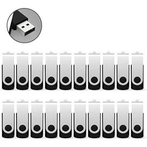 Clé USB 4 Go, Lot de 20 Clé USB 4Go 2.0, RAOYI Clef USB-4Go avec Pince Pivotant pour PC/Ordinateur Portable/Voiture(Noir) (RAOYI GOOD USB, neuf)