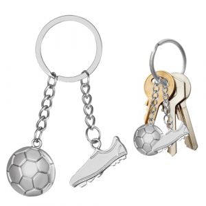 Porte-Clés Football Chaussures En Acier Inoxydable, Porte Cles Saint Valentin Cadeau, Personnalisé Porte Clef, Porte Clé Voiture, Porte-Clés De Football Pour Famille, Des Couples, Diy (DanLanYi, neuf)
