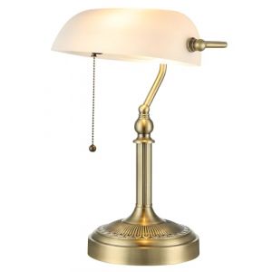 Newrays Lampe de Bureau Traditionnelle en Verre avec Interrupteur &agrave; Cha&icirc;nette et Fiche (Newrays Direct, neuf)