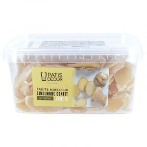 Gingembre confit en lamelles 700 g (CERF DELLIER, neuf)
