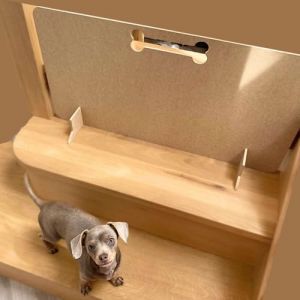 Sterzeal - Barri&egrave;re pour Chien Temporaire - Barri&egrave;re pour Animaux de Compagnie - Bloqueur d'Escalier pour Chiot - Barri&egrave;re de Patio - Saucisse Sans Per&ccedil;age - Vis Sans Vis - Porte Pliable en Bois pour (Sterzeal Hats Limited, neuf)