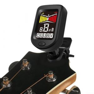 Accordeur de guitare, &eacute;cran LCD rechargeable, accordeur de guitare &agrave; pour 360 degr&eacute;s pour guitare &eacute;lectrique, basse, mandoline (popmall-eu, neuf)