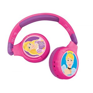 Lexibook Disney Princesses Casque Audio Enfant 2-en-1 Bluetooth et Filaire - St&eacute;r&eacute;o, sans Fil, Filaire, Son limit&eacute;, Pliable, Ajustable, HPBT010DP (Lexibook S.A (Officiel), neuf)