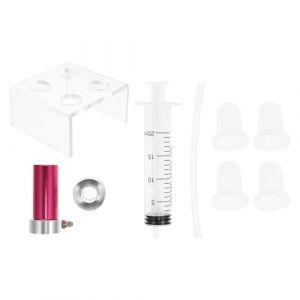 TOPBATHY Kit de Moulage DIY pour Rouge &agrave; L&egrave;vres 7 Pi&egrave;ces en Aluminium 4 Embouts en Silicone Beaut&eacute;, Support 4 Cavit&eacute;s et Anneau D&eacute;moulant, Accessoire Cosm&eacute;tique Maison pour Fabrication (Parham Ring, neuf)