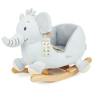 Bieco Peluche Animal à Bascule Éléphant Tiko | Cheval a Bascule Bebe 1 an | Cheval à Bascule Animal a Bascule Bebe Animaux a Bascule Enfant Cheval Bascule Bois Grand Cheval à Bascule Monter (BIECO Spielwaren, neuf)