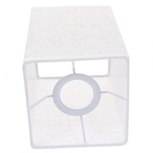 OSALADI Abat-Jour Carr&eacute; En Tissu Blanc Abat-Jour Pour Lampe De Table (Joan Yue, neuf)