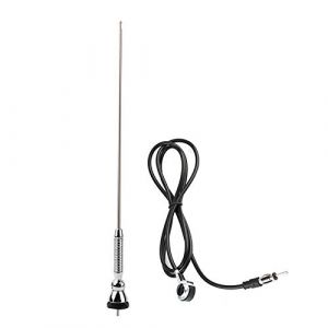 Antenne de Voiture Universelle 18.5 "antenne Automobile réglable antennes de Toit Ailes Radio antenne antenne AM/FM pour Voiture argentée,antenne (Looeisp-EU, neuf)