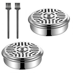 Support de Bobine de Moustique,Supports en Spirale de Moustiques en Acier Inoxydable, Support Spirale Anti Moustique,Porte Spirale Anti Moustique en Métal,Pour Maison,Jardin, Camping,Pêche,Voyage,2pcs (Opptt, neuf)