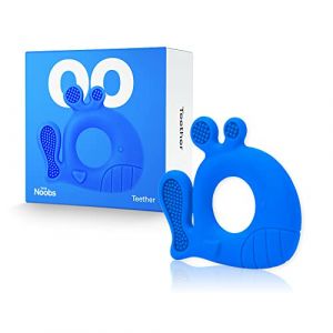 LoveNoobs&trade; Anneau Dentition Bebe, Sans BPA 100% de Qualit&eacute; Alimentaire Refrigerant en Silicone, Non Toxique Jouets, S&ucirc;r Jouet Dentition B&eacute;b&eacute; (Love Noobs, neuf)