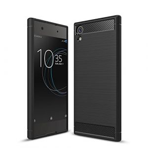 COPHONE® Coque de Protection Sony Xperia XA1 Etui antidérapent Coque Fibre de Carbone Noir Sony Xperia XA1. Housse Souple Haute Protection, Anti Choc (CoPhone, neuf)