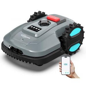 YARDCARE E400 Robot Tondeuse avec Contrôle Via App,Jusqu'à 400 m²,Tondeuse Robot Gazon avec Capteur De Pluie, Système IPX5, Fonction De Recharge Automatique, Largeur De Coupe De 18 cm (YARDCARE Direct EU, neuf)