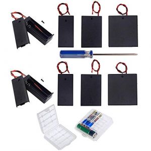 GTIWUNG 8Pcs AA 1.5V/3V/4.5V/6V Support de Batterie Coque Plastique Batterie Bo&icirc;te de Rangement avec Interrupteur on/Off, 2Pcs Bo&icirc;te &agrave; Piles en Plastique, Bo&icirc;te &agrave; Piles pour AA et AAA (GTIWUNG-FR, neuf)