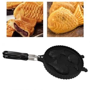 Poêle Taiyaki, Poêle En Aluminium En Forme de Poisson, Gaufrier Antiadhésif En Forme de Poisson, Poêle Taiyaki Double Face pour la Cuisine à la Maison, le Dessert de Fête (Bvllting, neuf)