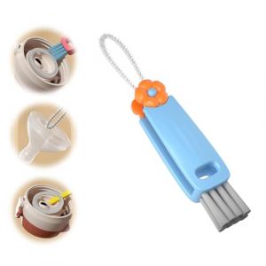 Brosse de Nettoyage de Couvercle de Tasse 3 en 1, Brosse de Couvercle de Bouteille, Brosse de Nettoyage d'espace Multifonction, Brosse de Nettoyage de Bouteille d'eau (Bleu) (Jerpsen, neuf)