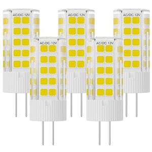 VIIVUU Ampoule Led G4,Ampoules G4 12V 3W Hotte Aspirante Équivalent 30W Lampes Halogène, Blanche Froide 6000K Non Dimmable led 12 volt,Pas de scintillement Pour Hotte de Cuisine,Lustre,lot de 5 (LIGM-YD, neuf)