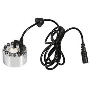 24 V changement de couleur ultrasonique brumisateur brumisateur fontaine d'eau étang atomiseur humidificateur d'air 12 LED bureau maison(L'adaptateur n'est pas inclus) (Siumaid, neuf)