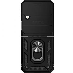 Jiyu Coque Compatible avec Samsung Galaxy Z Flip3 5G, &Eacute;tui avec Cache Cam&eacute;ra & Support &agrave; Bague 360 Armor Full Body Antichoc Anti-Chut Housse TPU Silicone Bumper Cover,Noir (jiyu store, neuf)