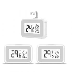 Elitech Thermometre Frigo Num&eacute;rique Mini 3PCS, Thermom&egrave;tre Congelateur avec Fixation Magn&eacute;tique et Crochet, Surveillance Temp&eacute;rature Id&eacute;al Pour R&eacute;frig&eacute;rateur Maison et Bureau, TM-2 (Elitempcontrol, neuf)