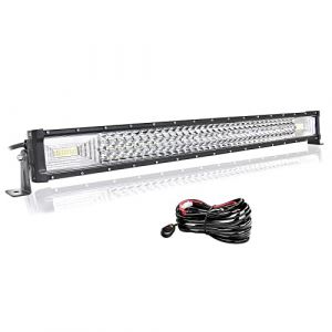 Willpower Barre LED 81cm 32'' 405W con Câblage Rampe LED Spot et Flood Bar a LED 12V 24V Étanche Projecteur LED Longue Portée Feux Phare de Travail LED pour 4x4 Voiture Camion Tracteur Quad Bateau (YZ-EU, neuf)