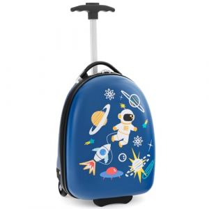 DREAMADE Valise 16” Enfant à Coque Dure,Bagage Cabine à roulettes avec Poignée Télescopique,Valise de Voyage Légère pour Garçon et Fille (Astronaute) (DREAMADE, neuf)