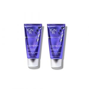 Yon-Ka Duo Pr&eacute;vention Jeunesse & Fermet&eacute; - Cr&egrave;me Elastine Jour 50ml + Cr&egrave;me Elastine Nuit 50ml - Soin Anti-&Acirc;ge Hydratant au Peptides d&rsquo;&Eacute;lastine & Vitamine C (Yon-Ka Paris EU, neuf)