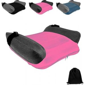 Si&egrave;ge auto rehausseur &ndash; Si&egrave;ge gonflable de voyage portable sans dossier, gonflable/d&eacute;gonflage rapide, l&eacute;ger avec sac de transport, lavable en machine pour la maison/salle &agrave; manger/voyage (rouge) (zaowuedh, neuf)