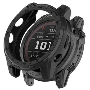 KUSINHOKA Coque pour Garmin Enduro 2/Tactix 7, Ultra Mince Silicone [Antichoc] [Anti-Rayures] Portable Protecteur Étui Coque pour Garmin Enduro 2/Tactix 7, Noir (DIMANY, neuf)