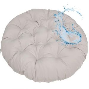 Coussin pour Fauteuil Papasan - Rond diamètre 40/50/60/80/100/120 cm épaisseur 10 cm Coussin de Siège Imperméable, extérieur/intérieur - Coussin de Sol pour Meubles de Jardin(Gris clair,120x120cm) (geenahont, neuf)