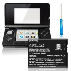[3800mAh] CTR-003 CTR-001 Batterie pour Nintendo 2DS, 3DS, Nouvelle 2DS XL, Wii U Pro Controller Console Portable (Incompatible Nouvelle 3DS, 3DS XL) (Paisue FR, neuf)