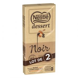 Nestlé Dessert - Chocolat Noir - Tablette de 205 g - Lot de 2 (ANTILLES SUR TARN, neuf)