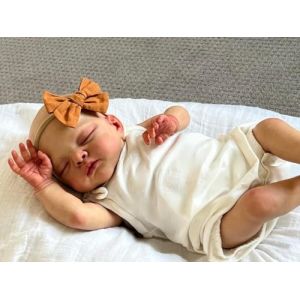 Hengluck Reborn Baby Dolls 18 Pouces R&eacute;aliste Reborn Nouveau-n&eacute; B&eacute;b&eacute; Poup&eacute;es Fille avec Corps Doux Mignon Doux Sourire Vraie Vie Bebe Poupees R&eacute;alistes Vrais D&eacute;tails de la Peau (AIMILII, neuf)