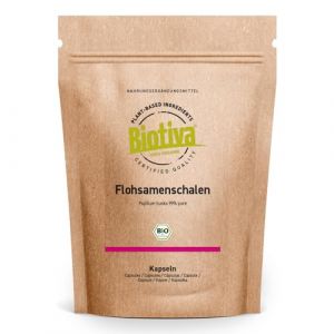 Biotiva Psyllium husk Organic Capsules - 180 Caps - 700mg - Fibre alimentaire - Vegan, Paleo - Planago Ovato - Psyllium husk - Mis en bouteille et contr&ocirc;l&eacute; en Allemagne (DE-&Ouml;KO-005) (goodorganics, neuf)